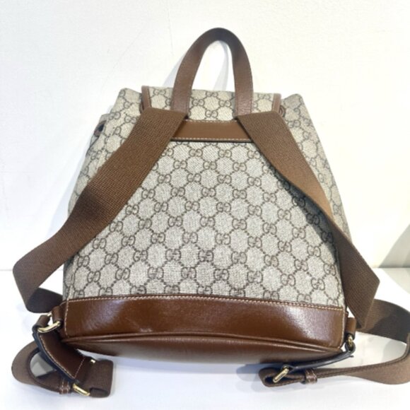 GUCCI Interlocking G Supreme Canvas Backpack Beige 674147 main image 4